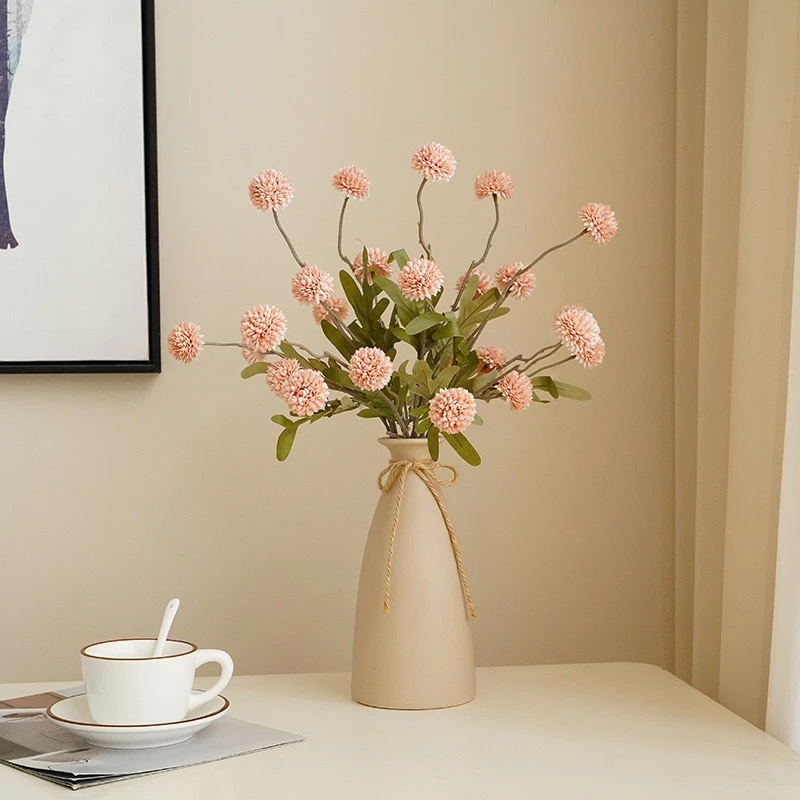 OurHome [พร้อมส่ง] ดอกแดนดิไลอัน 5 หัว Artificial 5 heads of dandelion ดอกไม้ปลอมงานแต่งงานและของตกแต่งบ้าน โรงแรม