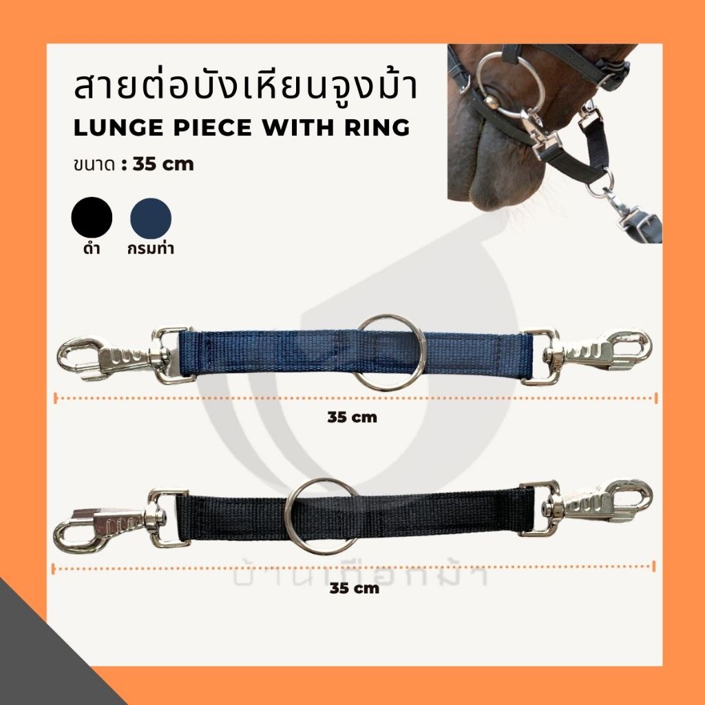 สายต่อบังเหียนจูงม้า🐴 Lunge Piece with Ring