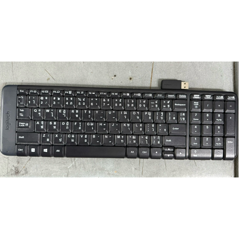 [มือ2 Used] Keyboard Wireless Logitech K220 พร้อมตัวรับสัญญาณ คีบอร์ด ไร้สาย โลจิเท็ค ใช้ถ่านAAA 2ก้