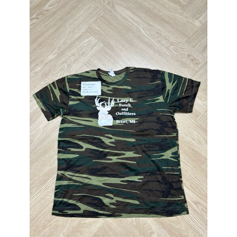 Size:L เสื้อยืดทหาร เสื้อซับในทหารอเมริกา เสื้อทหารอเมริกา เสื้อGS  ลายไม้ ลายป่า วูดแลนด์ เสื้อยืดA