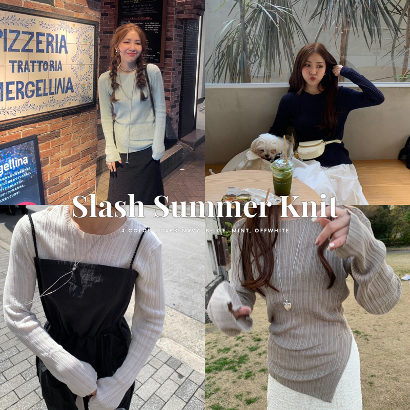 SOMEDRESS | Slash Summer Knit เสื้อไหมพรมแขนยาว
