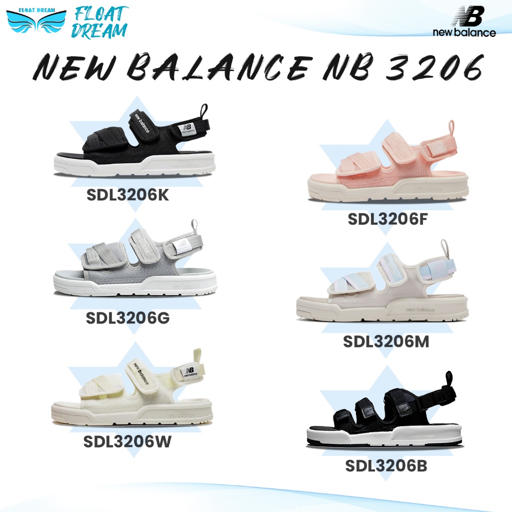 🍀ของแท้จากแบรนด์ ʚ 😊 ɞ New Balance 3206 NB 3206 SDL3206K/SDL3206F รองเท้าแตะฤดูร้อนแบบเวลโคร สะดวกสบ