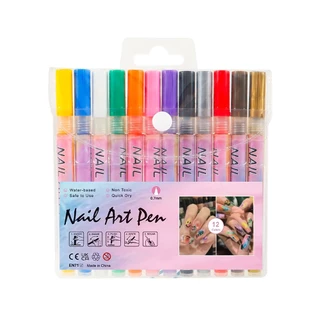 Nail.World ปากกาเพ้นท์เล็บ กราฟฟิติ น้ํามัน แห้งเร็ว แบบพกพา ปากกามาร์กเกอร์อะคริ ชุดเครื่องเขียน สําหรับตกแต่งเล็บ 12 ส
