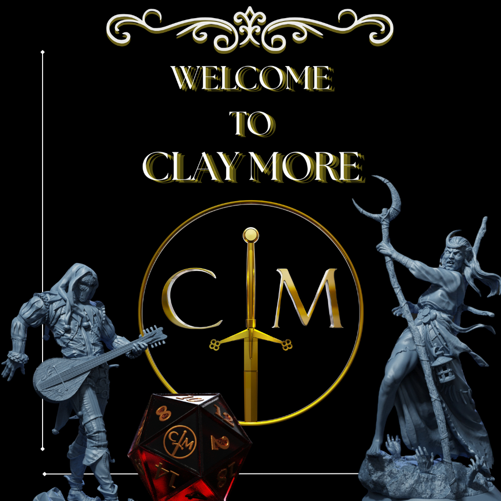 Welcome To Claymore - โมเดลสำหรับ DnD miniature,[Made to order ส่งพัสดุภายใน 1-3 วัน]