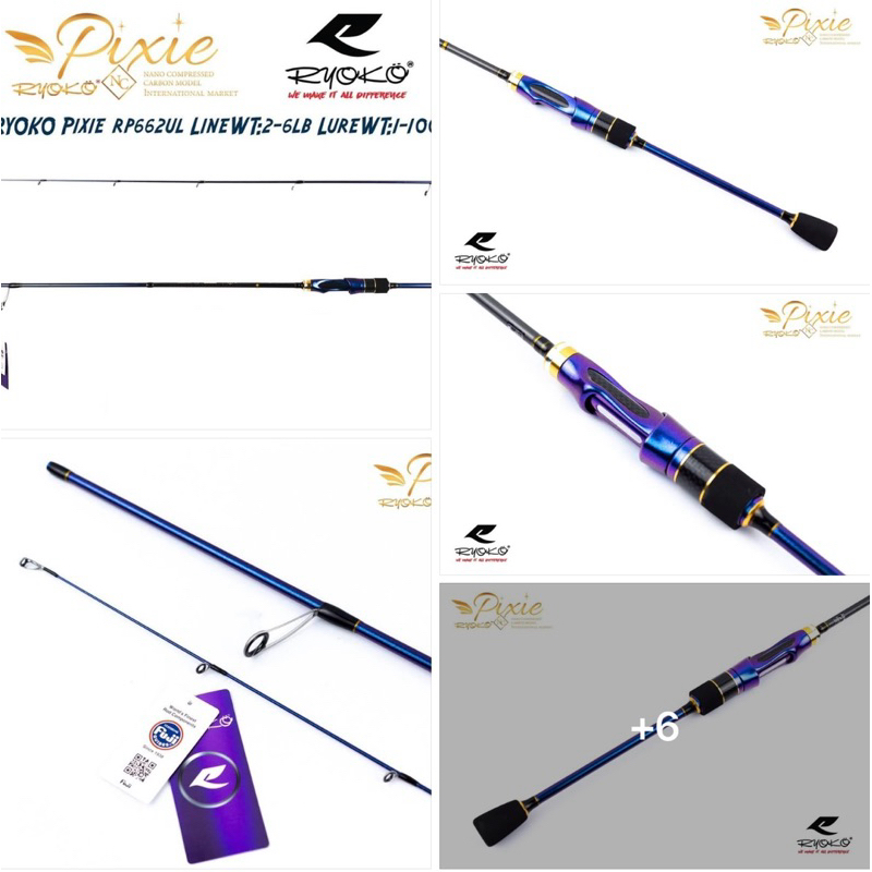 RYOKO Pixie 👍แถมผ้าบัพอย่างดี คันสปินนิ่ง ตีเหยื่อปลอม Ultralight 2025 คันเบ็ด เรียวโก๊ะ