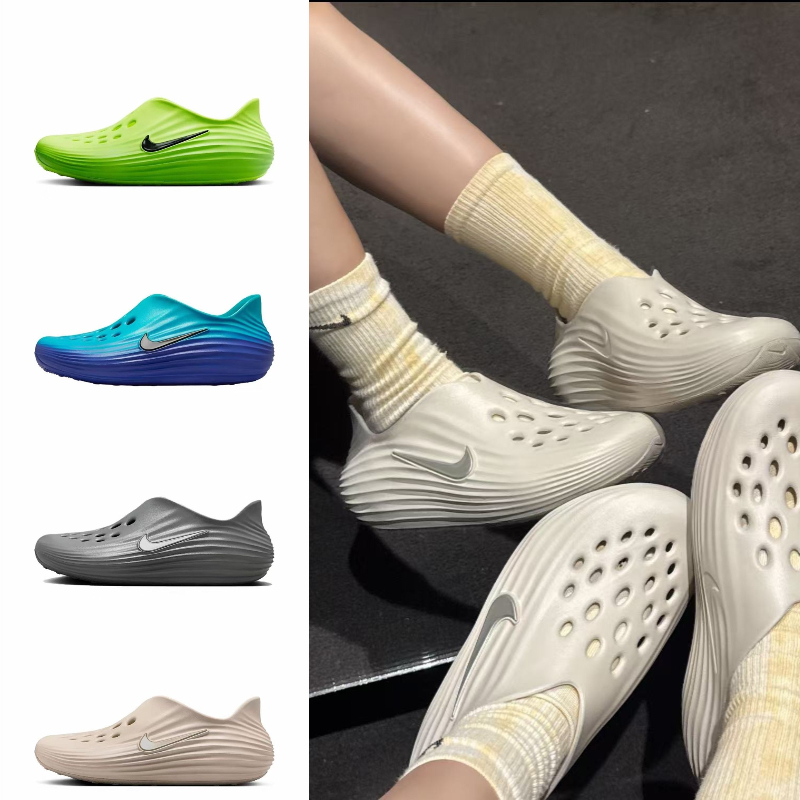 【0V1 Official Shop】 Nike ReactX Rejuven8 รองเท้าแตะชายหาดน้ำหนักเบา ระบายอากาศดี green HV5060-300