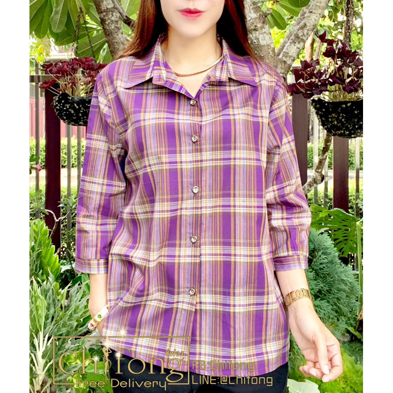 เสื้อลายสก็อต เสื้อผู้หญิงใส่สบาย รูปแบบสวยเก๋