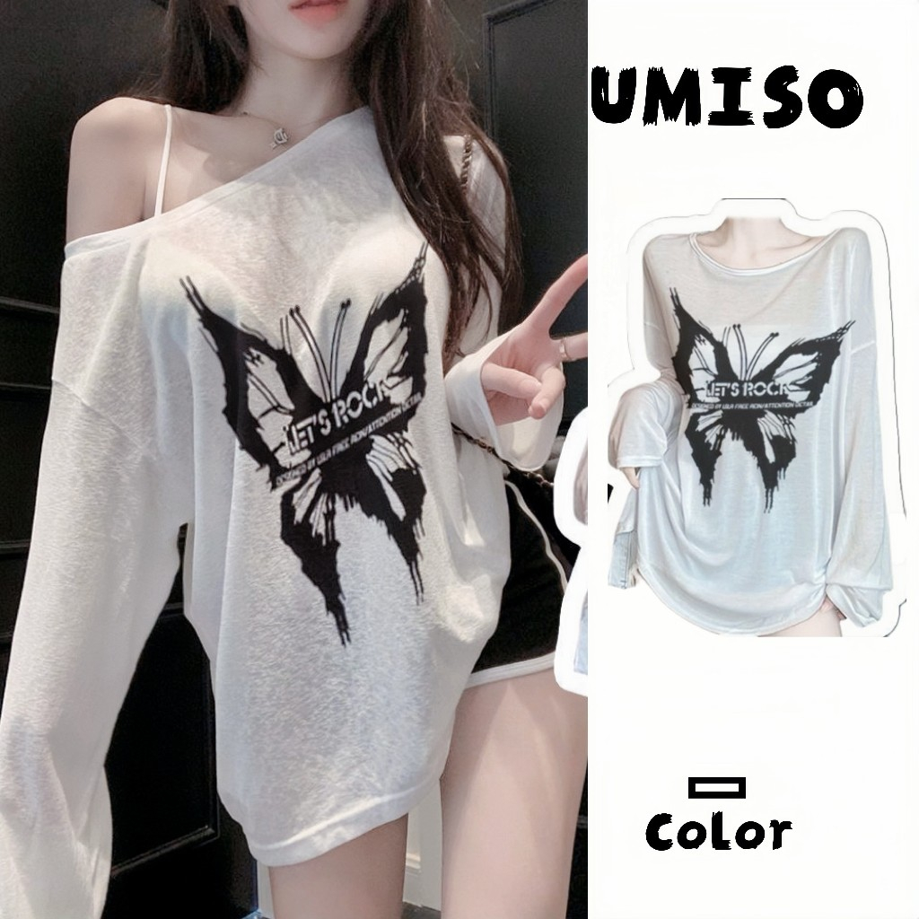 UMISO เสื้อชีฟองทรง Ovesize ใส่แมทช์เสื้อสายเดี่ยว หรือ บิกินี่ ใส่คลุมได้ทุกงาน