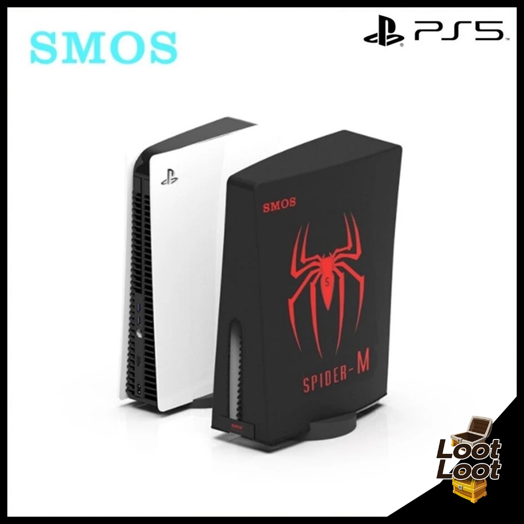 SMOS ผ้าคุมเครื่องกันฝุ่น PS5 รุ่นแรก แบบตั้งลาย Spider