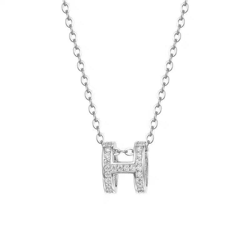 LS สร้อยคอสวยแวววาว สร้อยคอเงิน สร้อยคอแฟชั่นเข้าชุด n2560