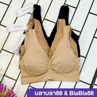 (มีส่งด่วน)Sabina Happy Lady รหัสใหม่ NBA24001 (รุ่นเดิม SBXA889) บราสวมหัว ไร้โครง ไร้รอยต่อ ผ้าทอนุ่มลื่น ฟองน้ำถอดได้