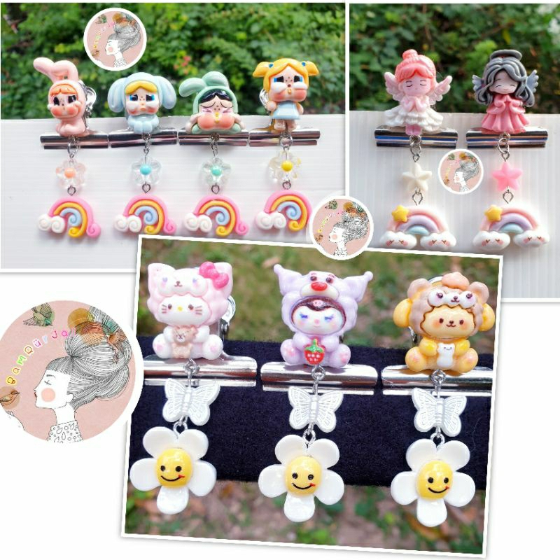 ที่หนีบเข็มขัด ตัวหนีบกาตูน ติดกระโปรงนักเรียน คลิปกระดาษ 🌼💎