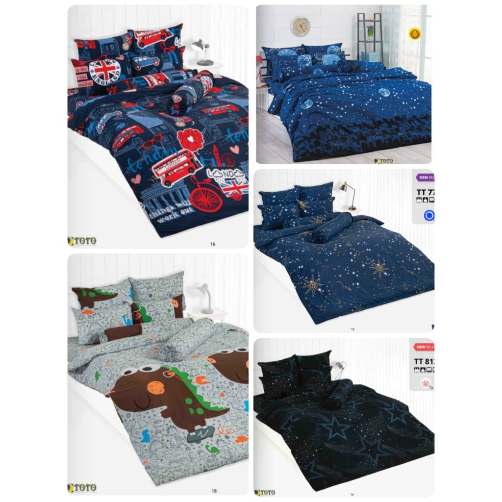 ผ้าปูที่นอน 3.5 ฟุต/5 ฟุต/6 ฟุต TOTO ลายทั่วไป