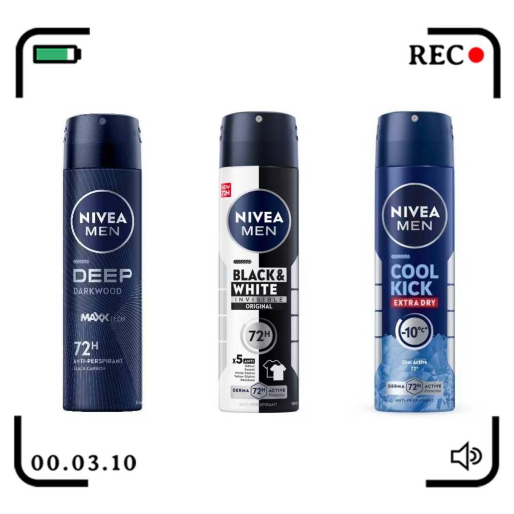 นีเวีย สเปรย์ สำหรับผู้ชาย 150 มล. NIVEA MEN SPRAY 150 ml. จำนวน 2 ชิ้น