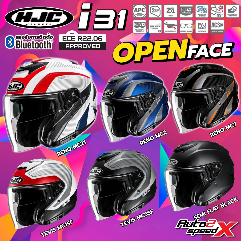 หมวกกันน็อค HJC i31 OPEN FACE รุ่นใหม่ล่าสุด