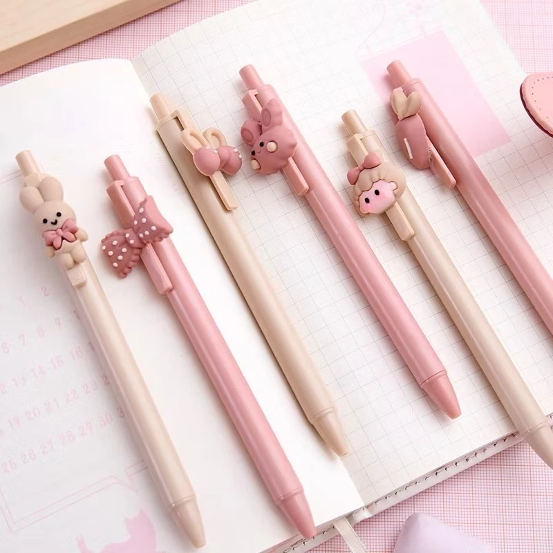 chuanchuan ปากกาเจลกด 0.5mm ลายกระต่าย หมึกดำ