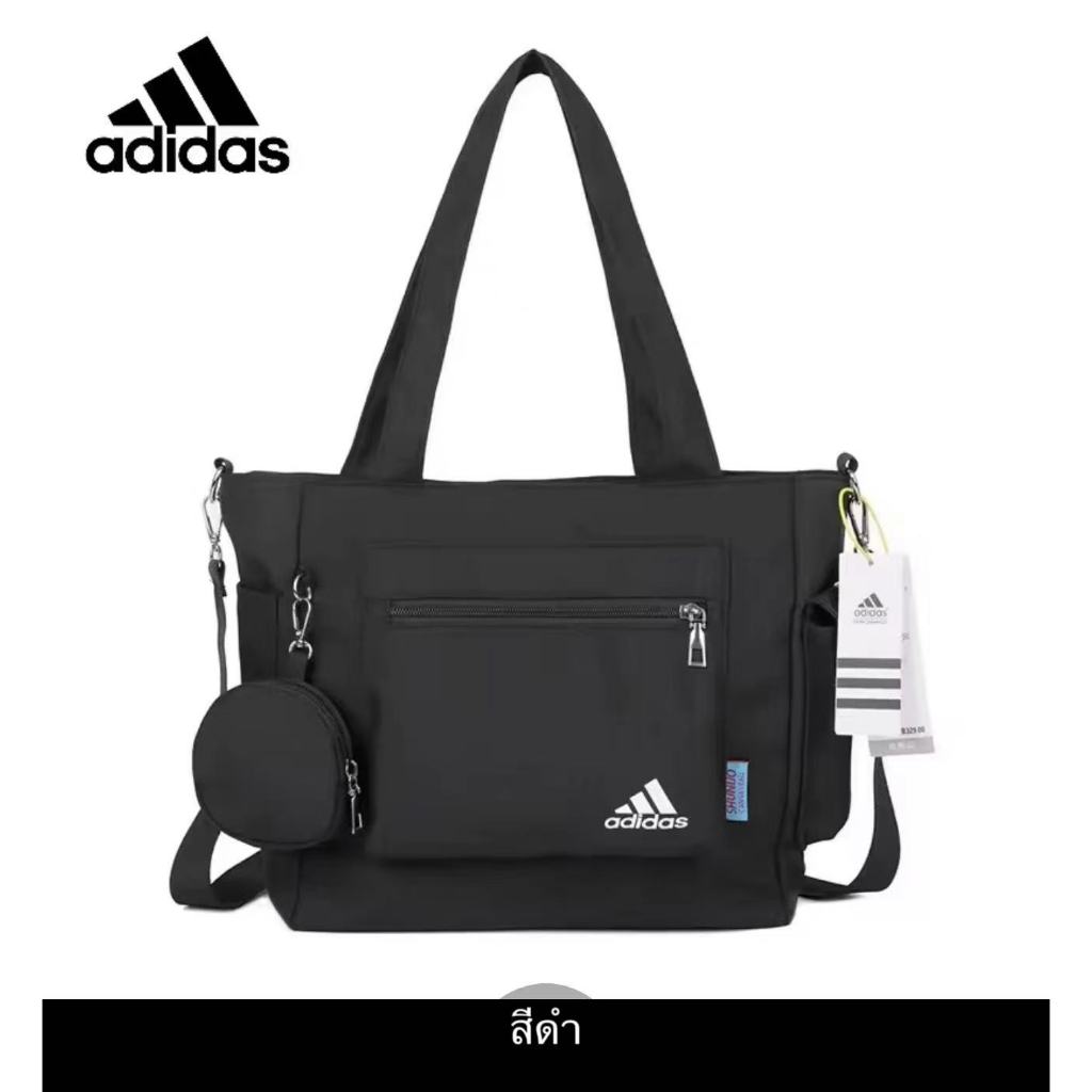 ADIDASสไตล์ใหม่คุณภาพสูงผู้หญิงผ้าอ็อกซ์ฟอร์ดเทรนด์สบาย ๆ กระเป๋าโท้ทกระเป๋าถือความจุขนาดใหญ่กระเป๋าสะพายไหล่ D245
