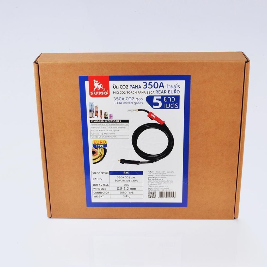 สายเชื่อม Mig CO2 ท้าย Pana กับ EURO 200A – 500A ความยาวสาย 3 – 5เมตร ปืน Co2 EURO,  ปืน Co2 pana ราคา ถูกที่สุด ดีลบีเคเค แกลเลอรีภาพที่ 6