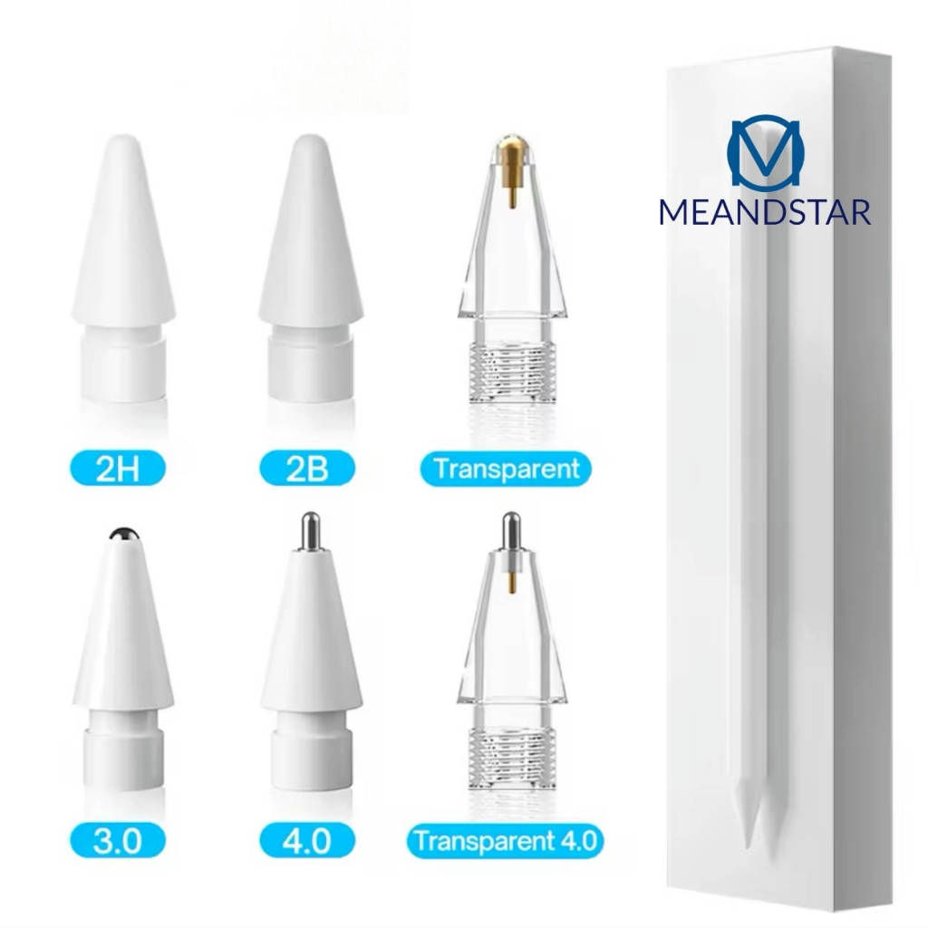 หัวเปลี่ยนปากกาแท่งสไตลัส 3.0/3.5/4.0mm สำหรับ iPad Pro/Air/Mini เหมือนดินสอสัมผัสแบบละเอียด เขียนลื่น 6in1