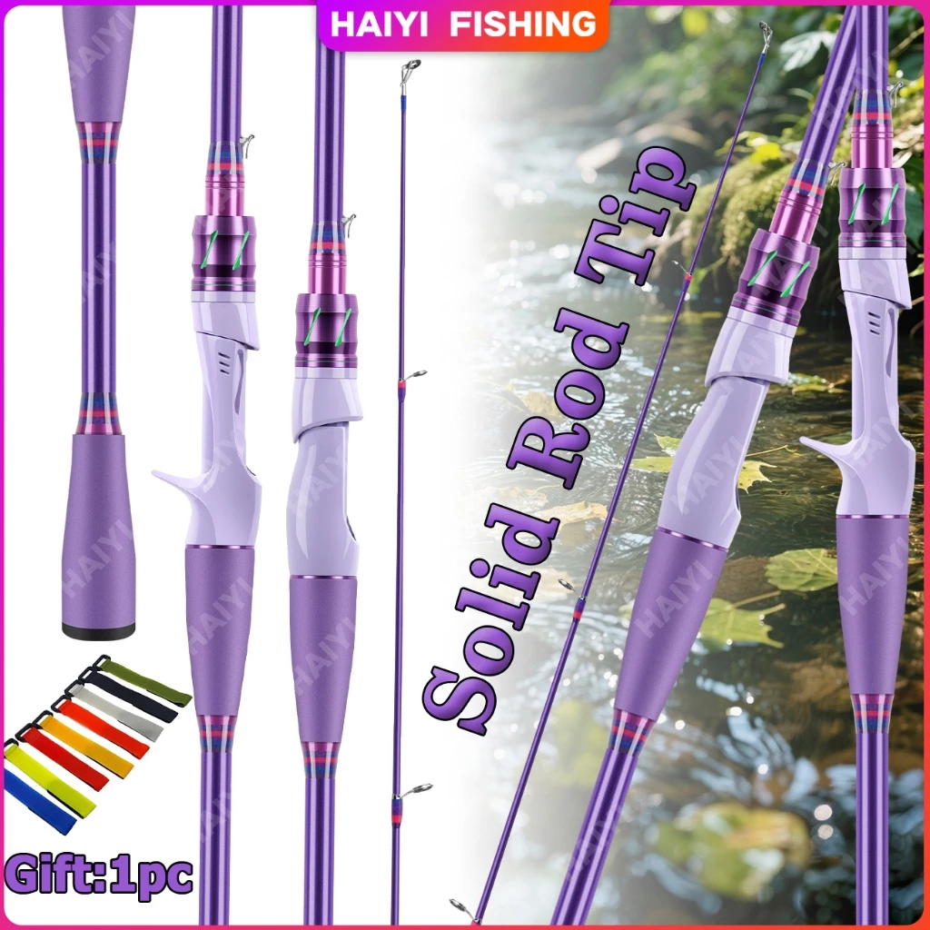 HAIYI FISHING Max 10KG คันเบ็ด 1.65M/1.8M คันเบ็ดราคาถูกปั่น/หล่อคันเบ็ดตกปลา 2 ส่วนพร้อมที่จับ สำหรับตกปลาเบสตกปลากล