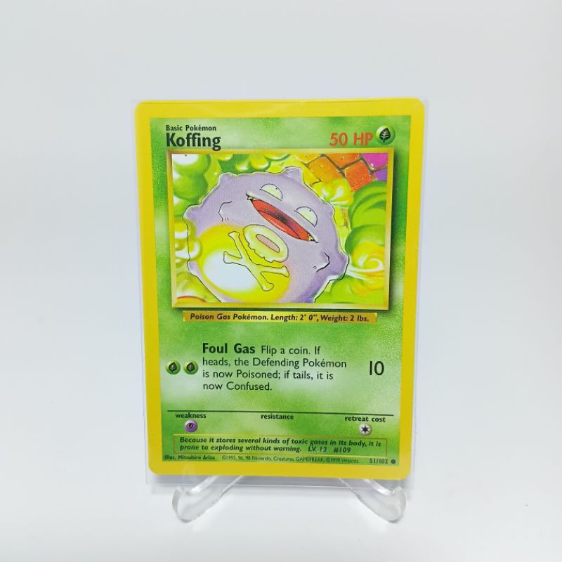 Koffing 51/102 - Base Set - Classic Vintage Pokémon Card