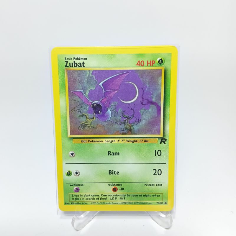Zubat 70/82 - Team Rocket - Classic Vintage Pokémon Card
