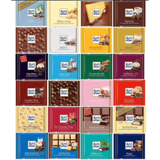 Ritter sport ช๊อกแลตบาร์ 100 กรัม พร้อมส่ง