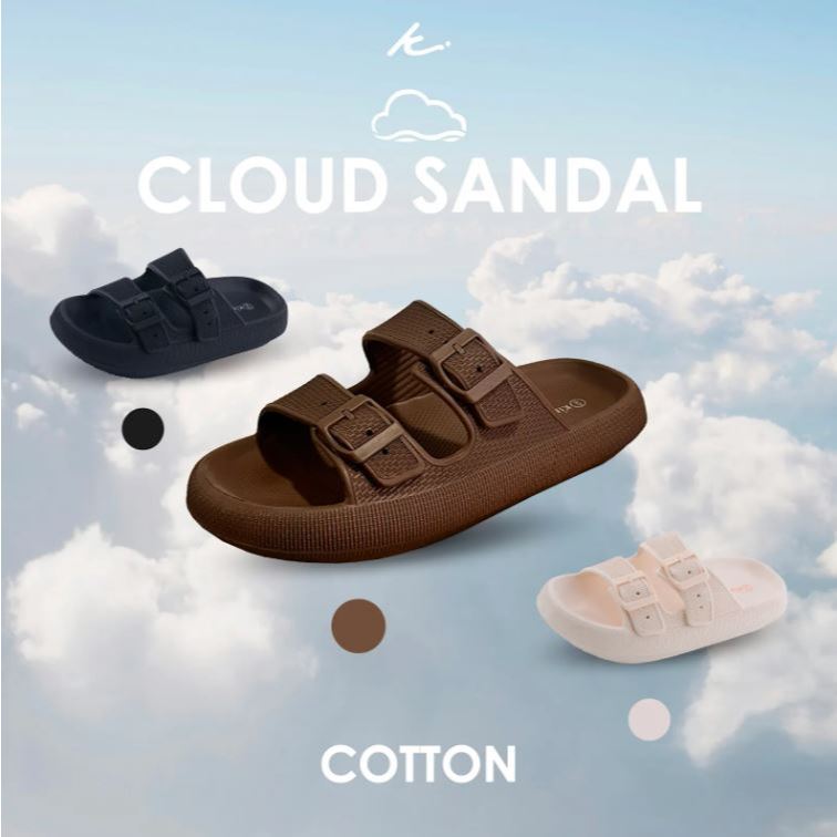 KIM&CO. ORIGINAL - COTTON CLOUD SANDAL(KS001M) รองเท้าแตะแฟชั่นผู้ชาย รองเท้าแตะเกาหลี มินิมอล พื้นนุ่มสบาย ไม่เมื่อย