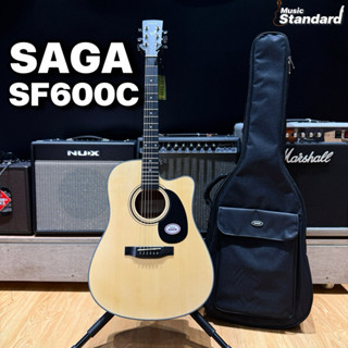 กีตาร์โปร่ง SAGA SF600C ฟรีของแถมหลายรายการ✅ (มีจัดส่งด่วน ก…