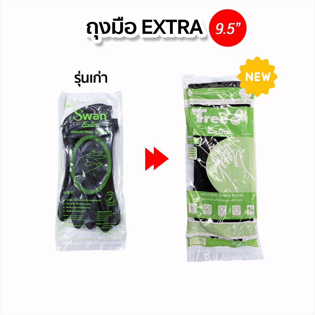 (12คู่) ถุงมือยางสีดำ ถุงมือล้างจาน ล้างห้องน้ำ ทำสวน คุณภาพดีไม่ขาดง่าย - รูปที่ 3