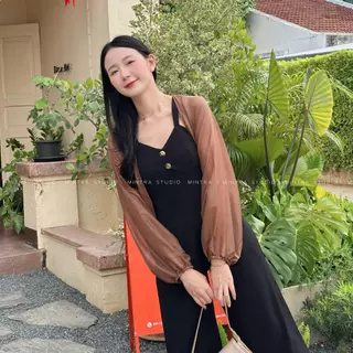 Angel Crop Top - เสื้อคลุมครอป ซีทรู จั๊มปลายแขน MT.STDO Clothing Women ผู้หญิง