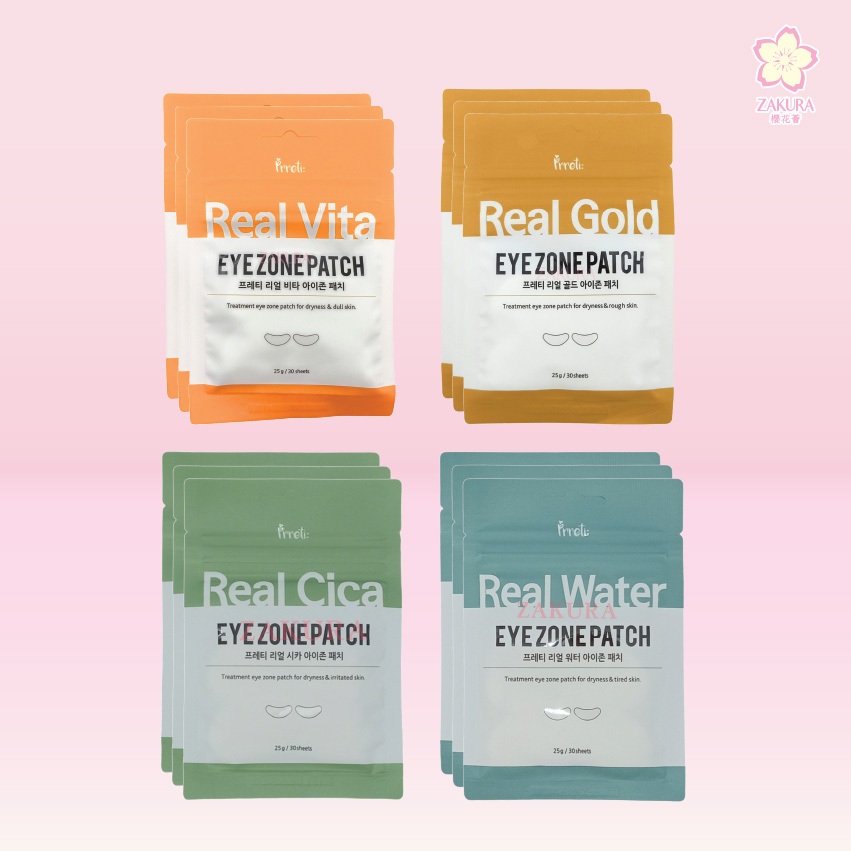 Prreti Eye Zone Patch 30sheets - Real Gold / Real Cica / Real Water / Real Vita