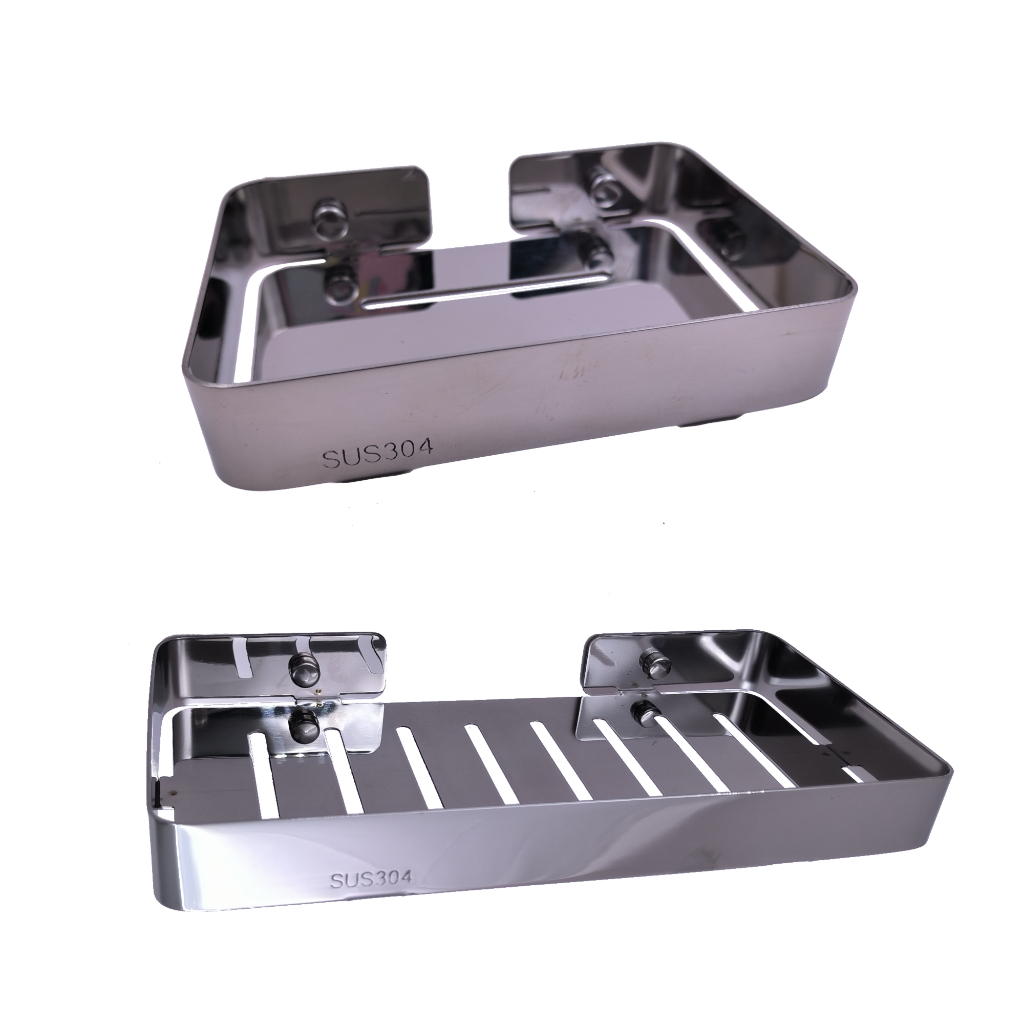 ชั้นวางของ ที่วางสบู่ ที่วางแชมพุ มาพร้อมสกรูและปุ้กในกล่อง แขงแรงทนทาน STL Shelf