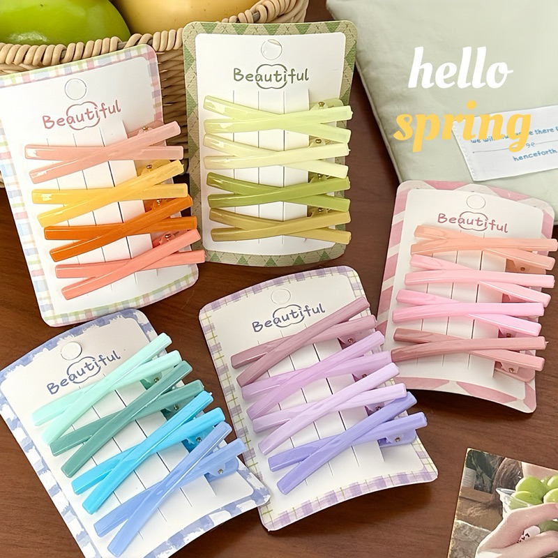 Cute 347 กิ๊บติดผม กิ๊บหนีบผมรุ่น x ไล่สี 4 ชิ้น / แพ็ค