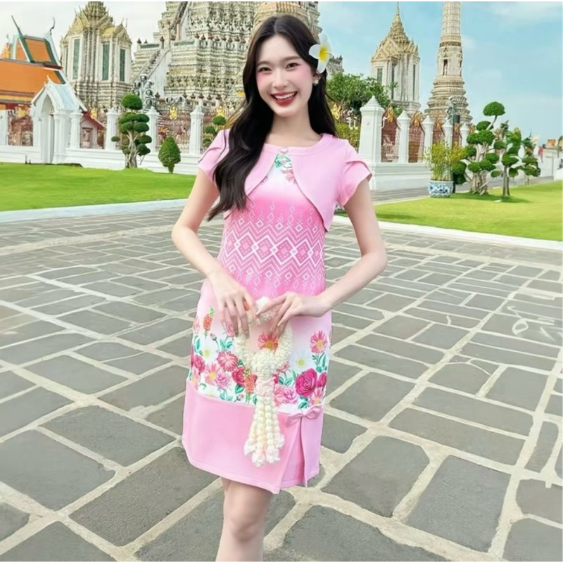 ส่งต่อเดรสผ้าไทย 🏷️ Maria diamond น้องไซส์ xl ค่ะ
