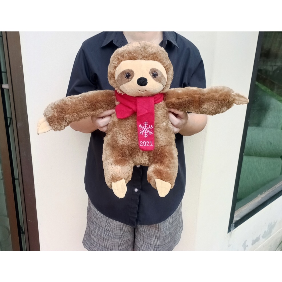 ตุ๊กตาสล็อต ขนนุ่ม รุ่นปี 2021 Petsmart Serene Brown Sloth ขนาด 15 นิ้ว ป้าย Pacific Coast