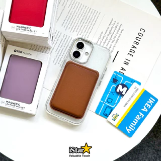 iStar Wallet ใส่บัตร Magnetic แบบหนัง ตั้งพับเก็บได้ สำหรับโทรศัพท์หรือเคสที่ ชาร์จไร้สาย