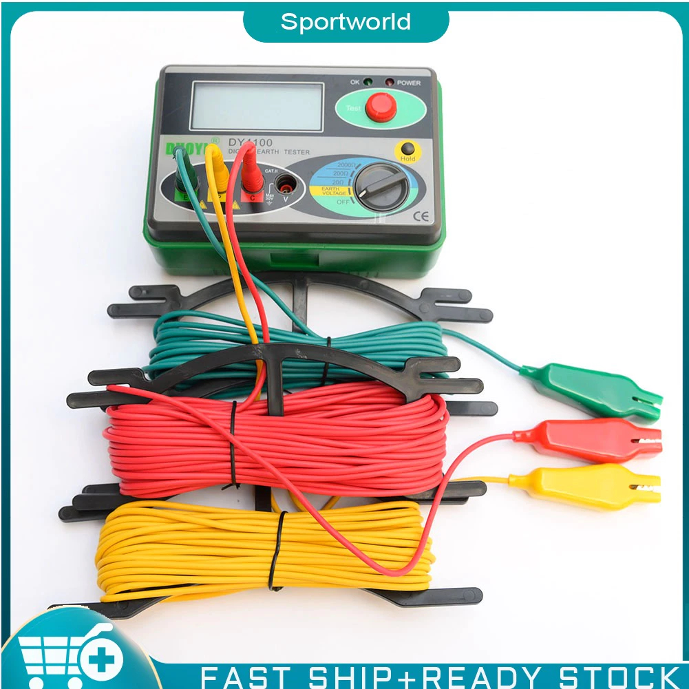 digital earth tester DY4100 เครื่องวัดความต้านทานดิจิทัล ฉนวนกันความร้อน วัดความต้านทานดินในโอห์ม