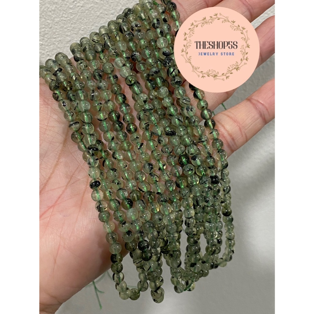 พีไนท์ หินเส้นยาว Prehnite หินสีธรรมชาติ