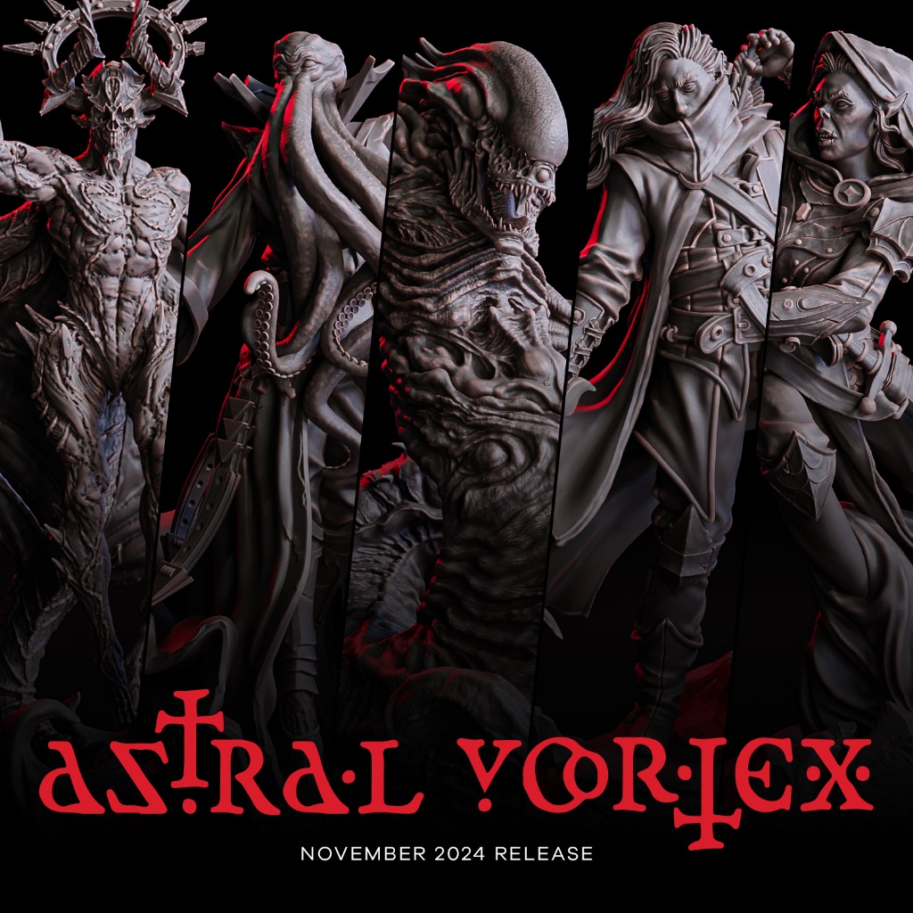 DnD Miniature I Astral Vortex - โมเดลบอร์ดเกม (งานเรซิ่นยังไม่ลงสี) ฐาน 1-2 นิ้ว