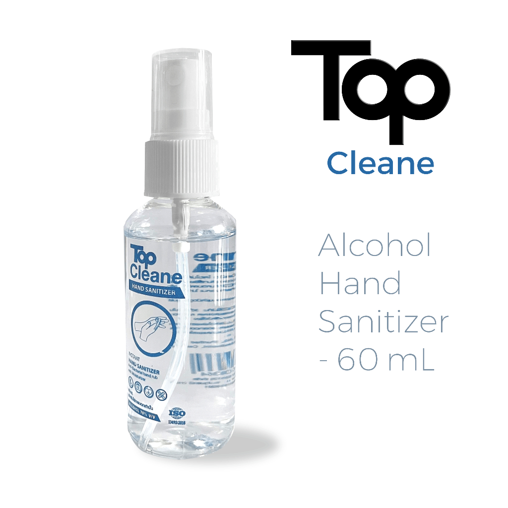 Top Cleane Hand Sanitizer 60ml Alcohol 70% แอลกอฮอล์เจลล้างมือ กลิ่นหอม แห้งไว