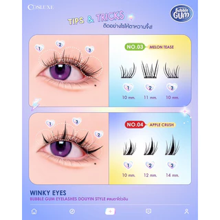 COSLUXE WINKY EYES BUBBLE GUM EYELASHES-DOUYIN STYLE ขนตาปลอม โต่วอิน สไตล์ ขนตาคอสลุค