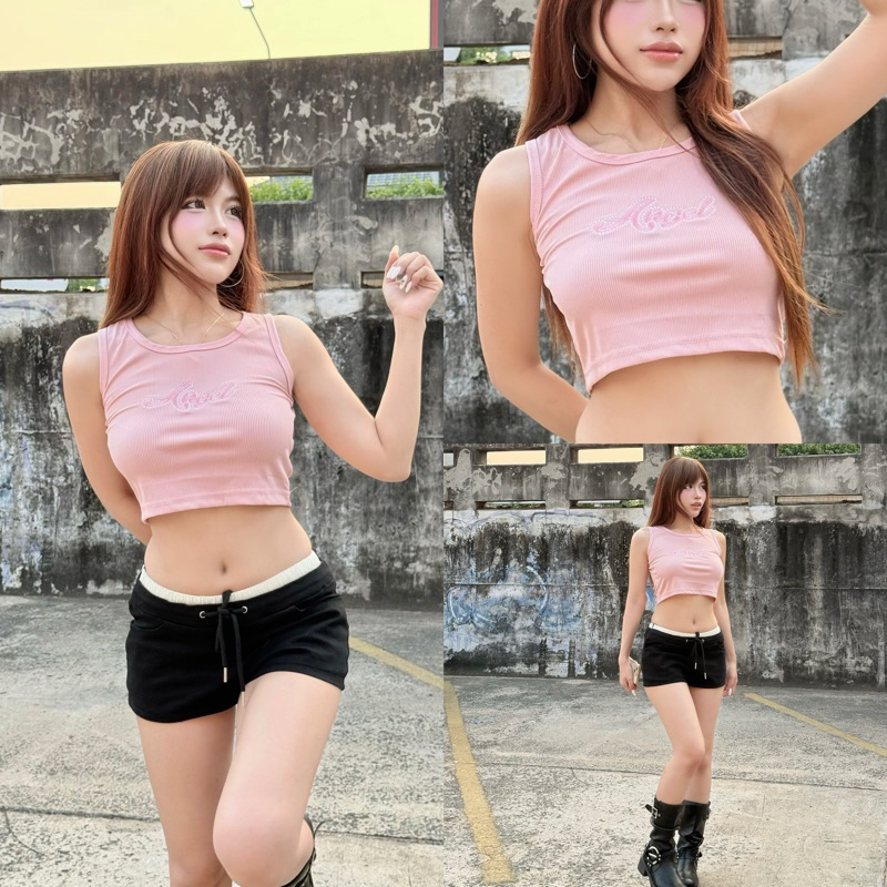 Angels.fav | เสื้อกล้ามครอป ปัก Angel 🎀🪽✨