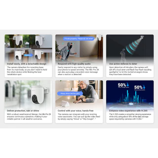 EZVIZ H8C Pro 2MP/3MP/5MP/8MP กล้องวงจรปิดไร้สาย ตรวจจับความเคลื่อนไหวมนุษย์และยานพาหนะ สินค้ารับประกัน 2 ปี