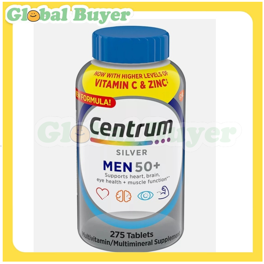 Centrum Silver 275 Tablets for Men 50+ Multivitamin Multimineral
