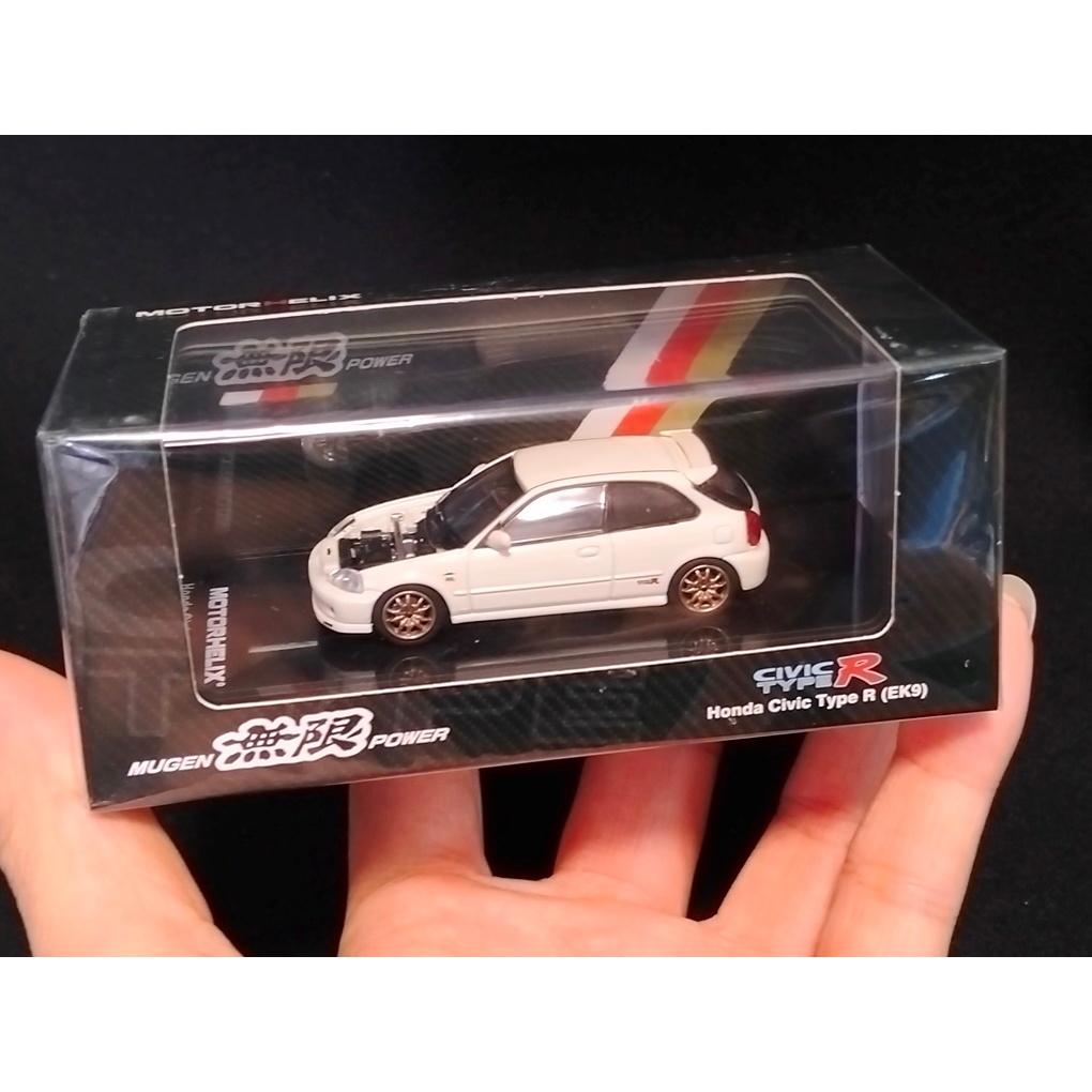 โมเดลรถHondacivicEK9 1/64 โมเดลรถcivicEK9 โมเดลรถ MotorHelix Honda civic EK9 Mugen 1:64 Model car โม