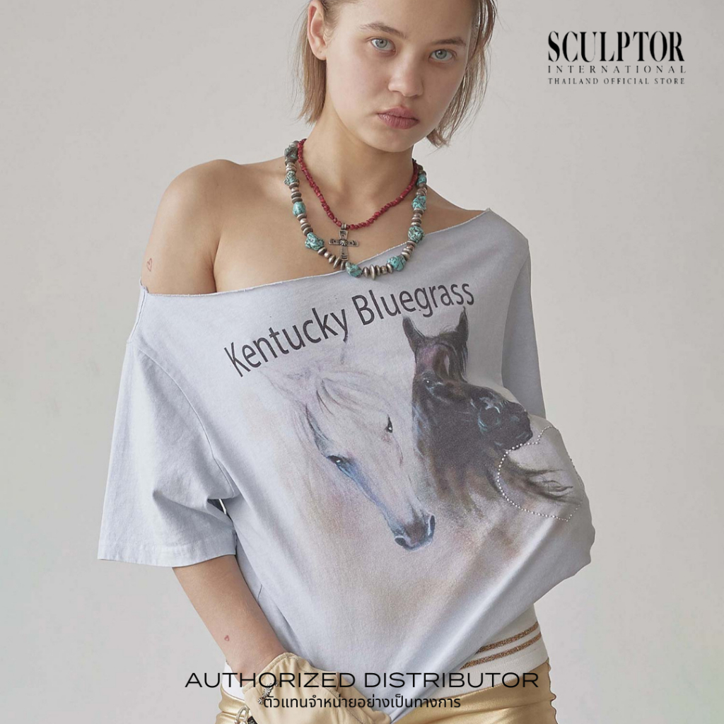 SCULPTOR® เสื้อ Sheriff Cut Out Tee