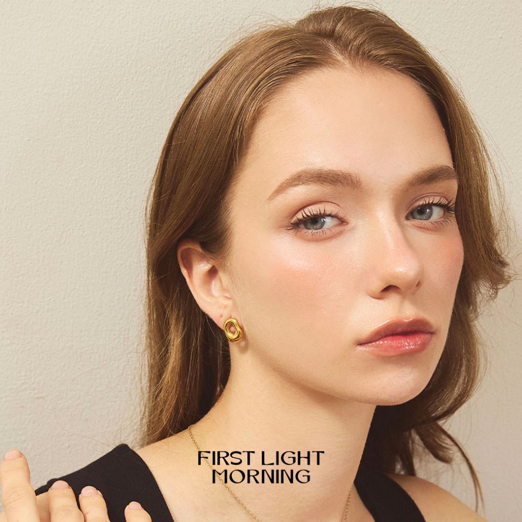 First Light Morning : France Earrings  - Stainless Steel ต่างหู mimimal - รูปที่ 3