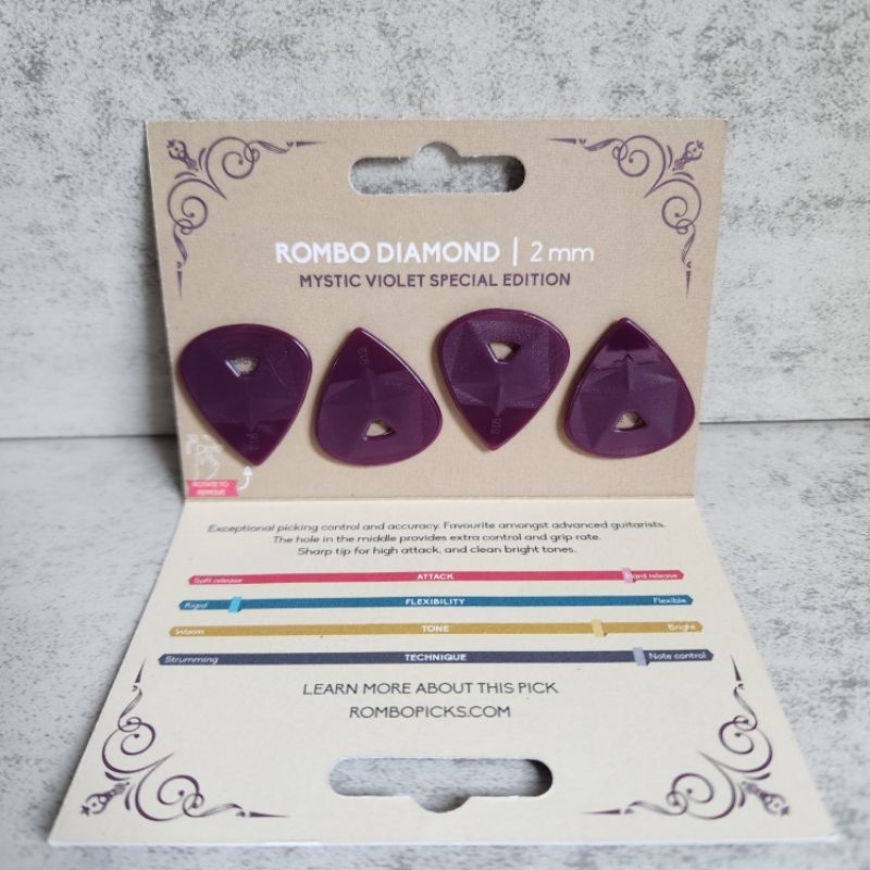 ปิ๊ก Rombo limited edition รุ่น Diamond สี mystic violet