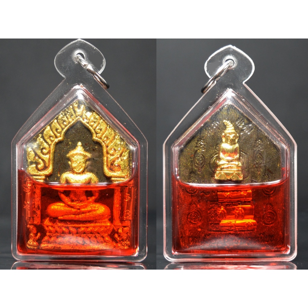 พระขุนแผนมารุมรัก เนื้อว่านเสน่ห์ดำ เลี่ยมน้ำมันเสน่ห์จันทร์แดง รุ่นมหาเสน่ห์พันล้าน หลวงพ่อเมียน วั